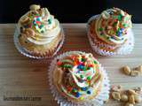 Cupcakes Vanille & Beurre de Cacahuètes – sans Lactose – sans Gluten