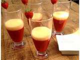 Cocktail fraises - rhum - espuma d'orange