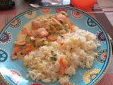 Blanquette de saumon au riz pilaf