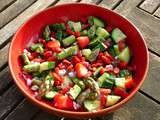 Salade bonne mine aux fraises et asperges