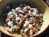 Salade chaud-froid de lentilles et quinoa au haddock