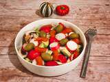 Salade de légumes à la poutargue et sa sauce caesar