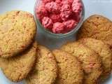 Cookies aux pralines roses & à la vanille