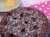 Gâteau moelleux au chocolat et framboises