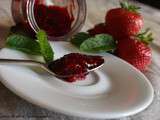 Confiture de fraises et framboises mentholée