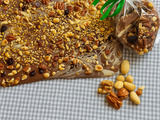 Tablette marbrée aux 4 chocolats et fruits secs concassés