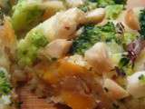 Polentarte de mimolette & comté aux brocolis et noisettes (sans gluten)