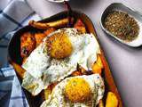 Légumes rôtis, œufs et yaourt au zaatar