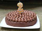 2 ans du blog : Gâteau au chocolat Milka & Maltesers