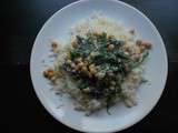 Repas detox: le riz aux epinards & pois chiches vegan & sans gluten