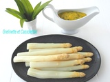 Asperges Blanches en Cuisson Douce à l'étouffée et Sauce à l'ail des Ours