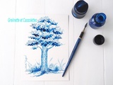 Chêne à l'Encre de Chine Bleue