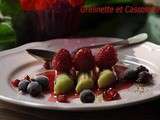 Rhubarbe aux Fruits Rouges : petit Dessert à l'Assiette