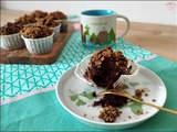 Muffins au chocolat et crumble aux noisettes