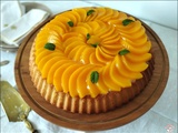 Tarte renversée citron et pêches