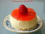 Cheesecake léger à la gelée de rhubarbe