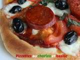 Pizzettes chorizo basilic