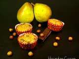 Muffins Poire-Noisettes-Chocolat pour le Muffin Monday