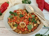 Curry d'épeautre aux pois chiches et poivron #vegan