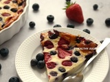 Flan vanillé au yaourt et fruits rouges (sans gluten)