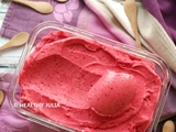 Nice cream à la framboise (express, sans sorbetière) #vegan