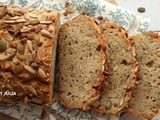 Pain semi-complet au levain et graines (sans pétrissage) #vegan