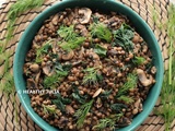 Poêlée de lentilles et champignons #vegan