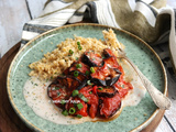 Ragoût d'aubergines aux tomates et sauce coco aux épices #vegan