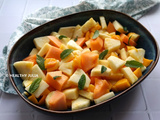 Salade de fruits jaunes d'été à la menthe #vegan