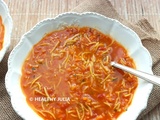 Soupe aux légumes râpés et vermicelle #vegan