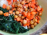 Veggie bowl de carottes et pois chiches caramélisés #vegan