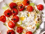 Labneh aux tomates cerise rôties à partager pour l’apéro