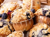 S muffins aux myrtilles (comme dans les coffee shops)
