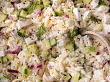 Salade de pâtes façon tzatziki, super légère et savoureuse