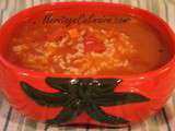 Soupe au riz & tomates