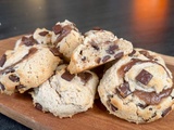 Cookies à la crème de marrons et chocolat, moelleux et sans œufs