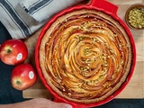 Tarte aux pommes façon rose