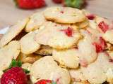Cookies retour du marché : fraises & chocolat blanc