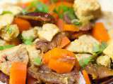 Dinde sauté à l’orientale : carottes, dattes et coriandre