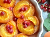 Abricots et groseilles au miel au four