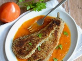 Aubergines panées et sauce tomate #végétarien