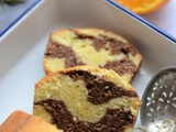 Cake marbré orange chocolat