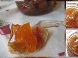 Confiture rhubarbe abricots secs