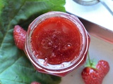 Confiture rhubarbe fraises