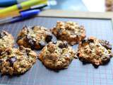 Cookies aux flocons d'avoine beurre de cacahouète et chocolat #sans gluten