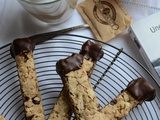 Cookies sticks nappés au chocolat #sans lactose