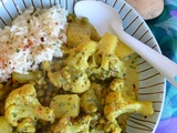 Curry chou fleur pommes de terre et petits pois #vég
