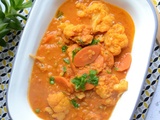 Curry lentilles corail carottes chou fleur #végétarien