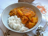 Curry patates douces lentilles corail #végétarien