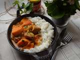 Curry rouge poulet patates douces et pois chiches #Ayam